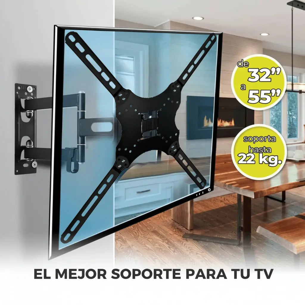 Brazo Ergonómico para Monitor con Sistema VESA 32 a 55 Pulgadas - Soporte Ajustable de Alta Resistencia Pro 2026 - Conecta Chava Shop