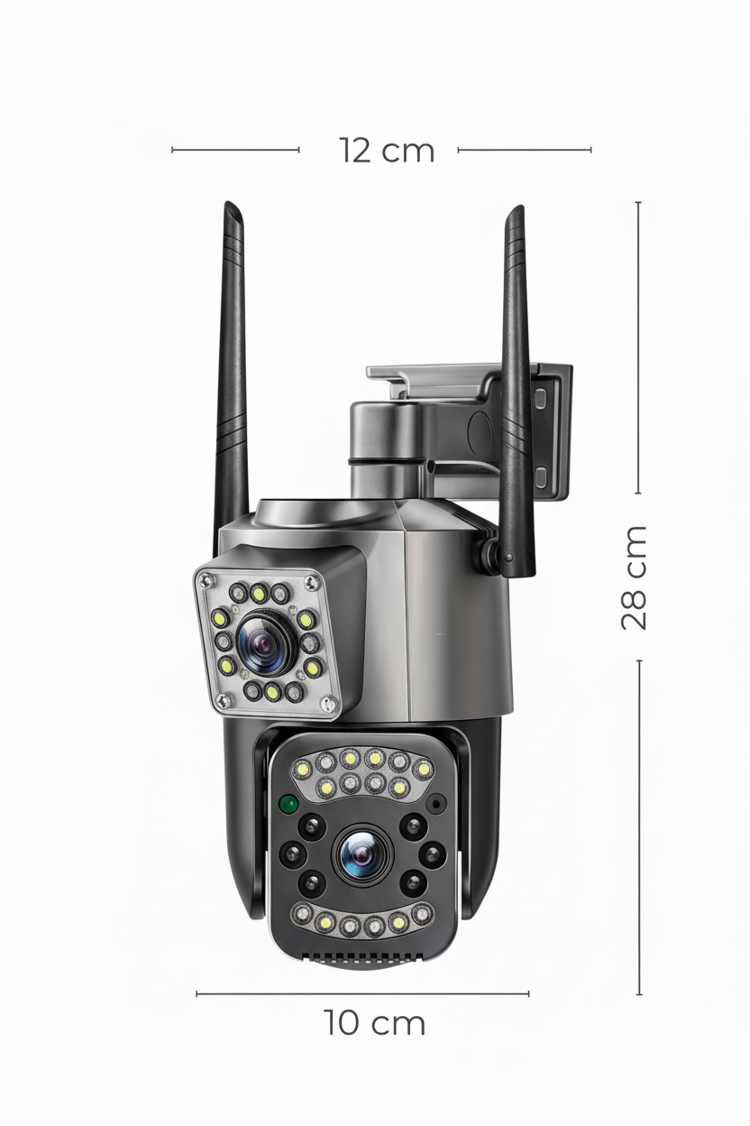 Cámara de Vigilancia 4MP Ultra HD Exterior - Doble Iluminación Nocturna y Audio Bidireccional Pro 2026 - Conecta Chava Shop