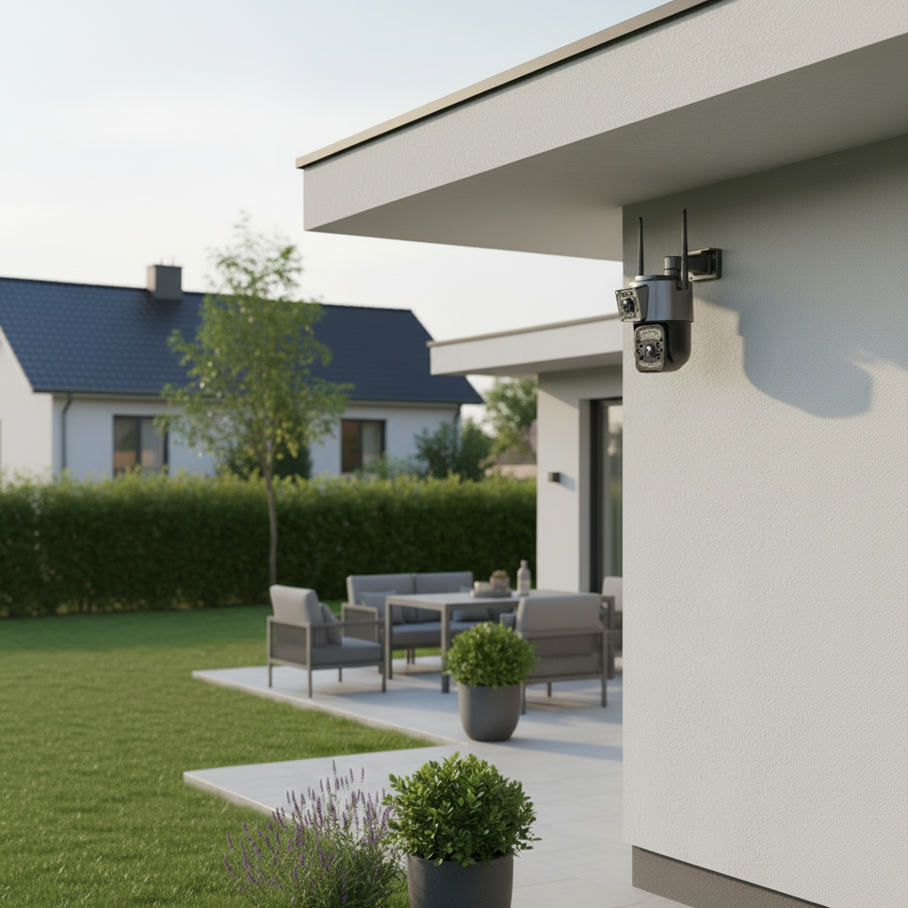 Cámara de Vigilancia 4MP Ultra HD Exterior - Doble Iluminación Nocturna y Audio Bidireccional Pro 2026 - Conecta Chava Shop