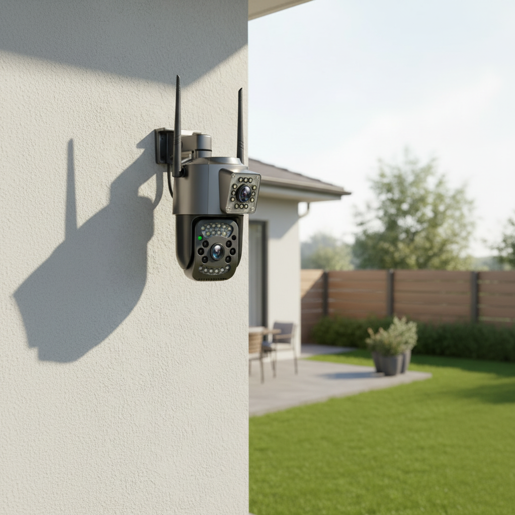 Cámara de Vigilancia 4MP Ultra HD Exterior - Doble Iluminación Nocturna y Audio Bidireccional Pro 2026 - Conecta Chava Shop