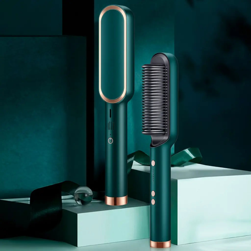 Peine Alisador de Cerámica con Tecnología de Protección Térmica - Cepillo Eléctrico 5 Niveles para Todo Tipo de Cabello Pro 2026 - Conecta Chava Shop