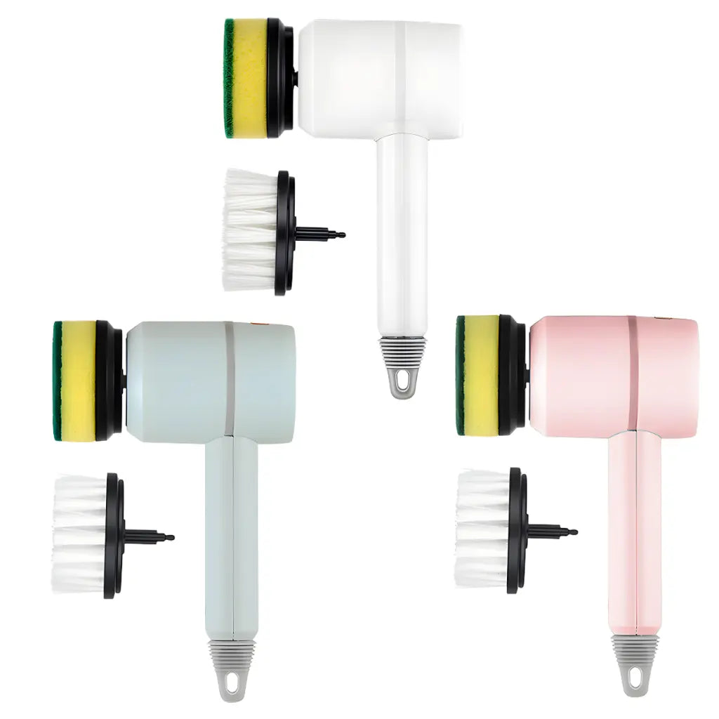 Cepillo de Limpieza Eléctrico Inalámbrico 5 en 1 - Lavador Recargable para Cocina y Baño con 5 Cabezales Intercambiables Pro 2026 - Conecta Chava Shop