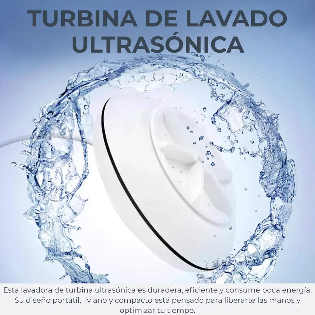 Mini Lavadora Portátil Ultrasónica con USB - Lavadora Compacta para Ropa Interior y Prendas Delicadas Pro 2026 - Conecta Chava Shop