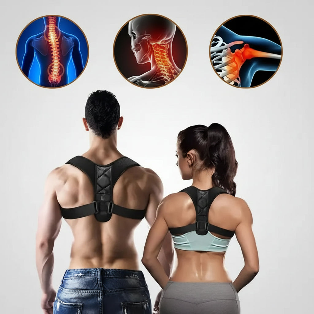 Soporte de Espalda Ergonómico y Ajustable - Corrector de Postura con Diseño Discreto Unisex para Oficina y Home Office Pro 2026 - Conecta Chava Shop