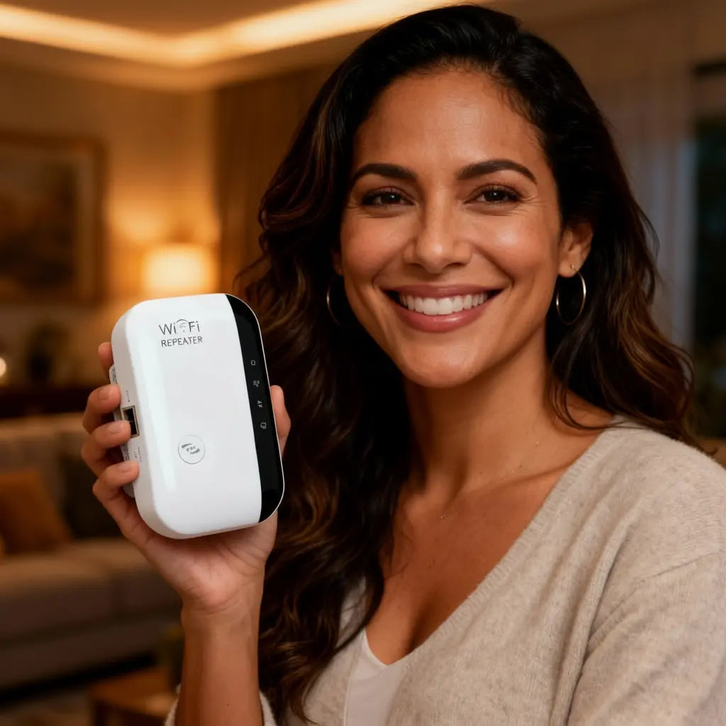 Repetidor WiFi de Largo Alcance 300Mbps - Amplificador de Señal con Puerto Ethernet y Extensor de Red Pro 2026 - Conecta Chava Shop