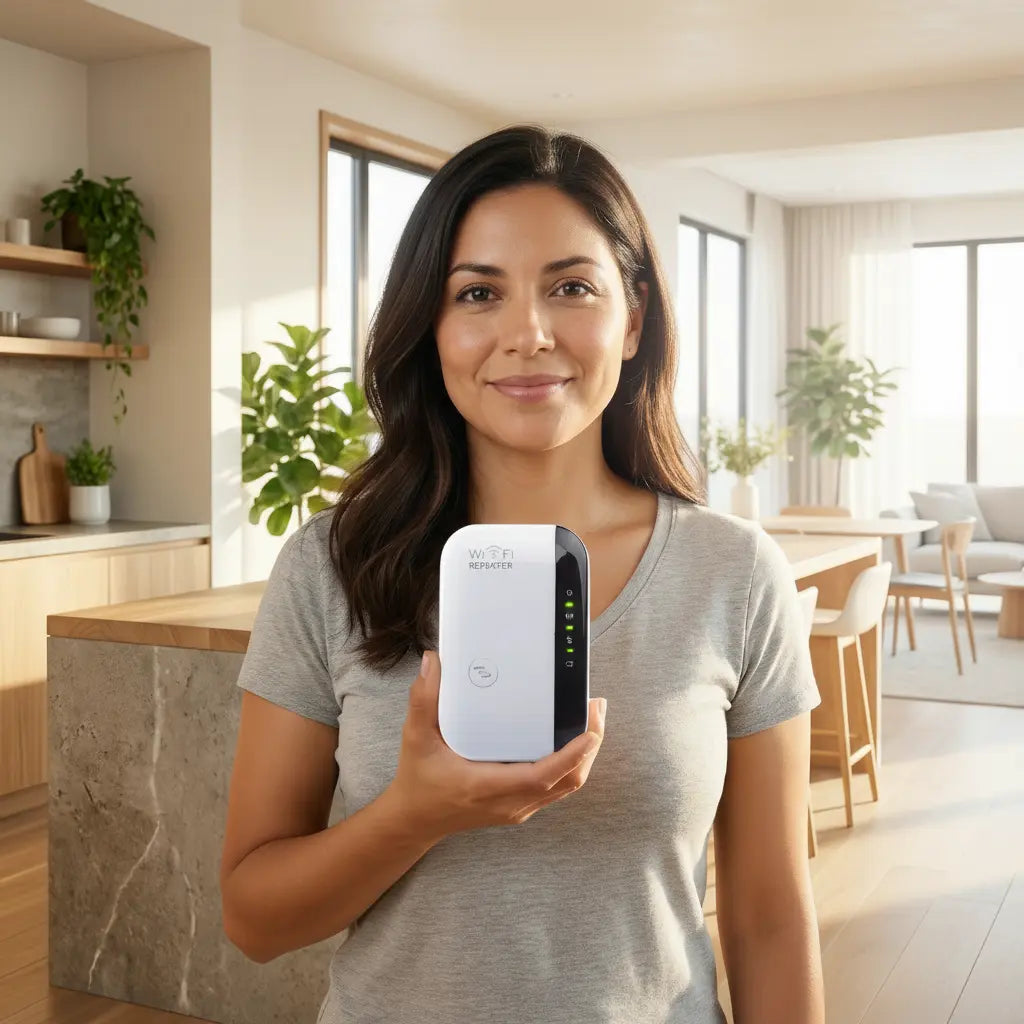 Repetidor WiFi de Largo Alcance 300Mbps - Amplificador de Señal con Puerto Ethernet y Extensor de Red Pro 2026 - Conecta Chava Shop