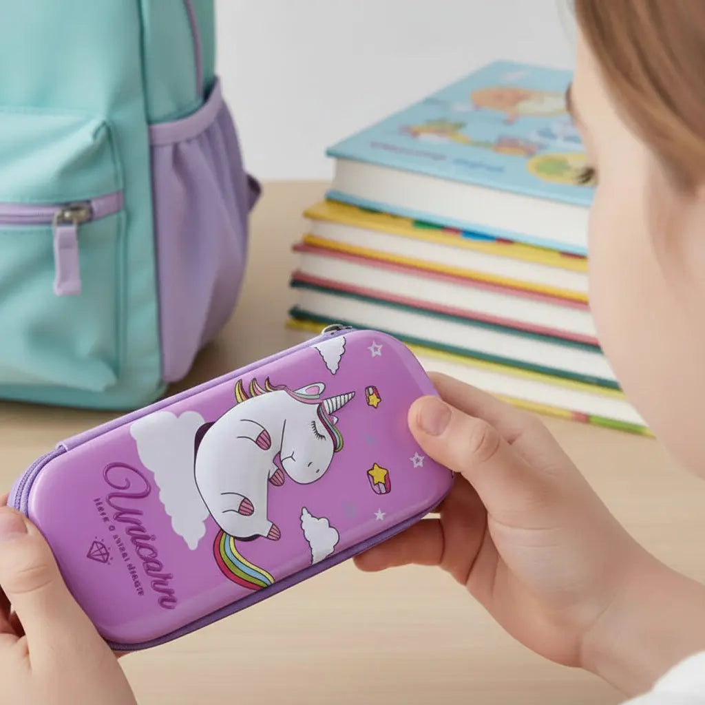 Estuche Escolar Unicornio 3D de Gran Capacidad - Organizador de Papelería Resistente y Multicompartimento Pro 2026 - Conecta Chava Shop
