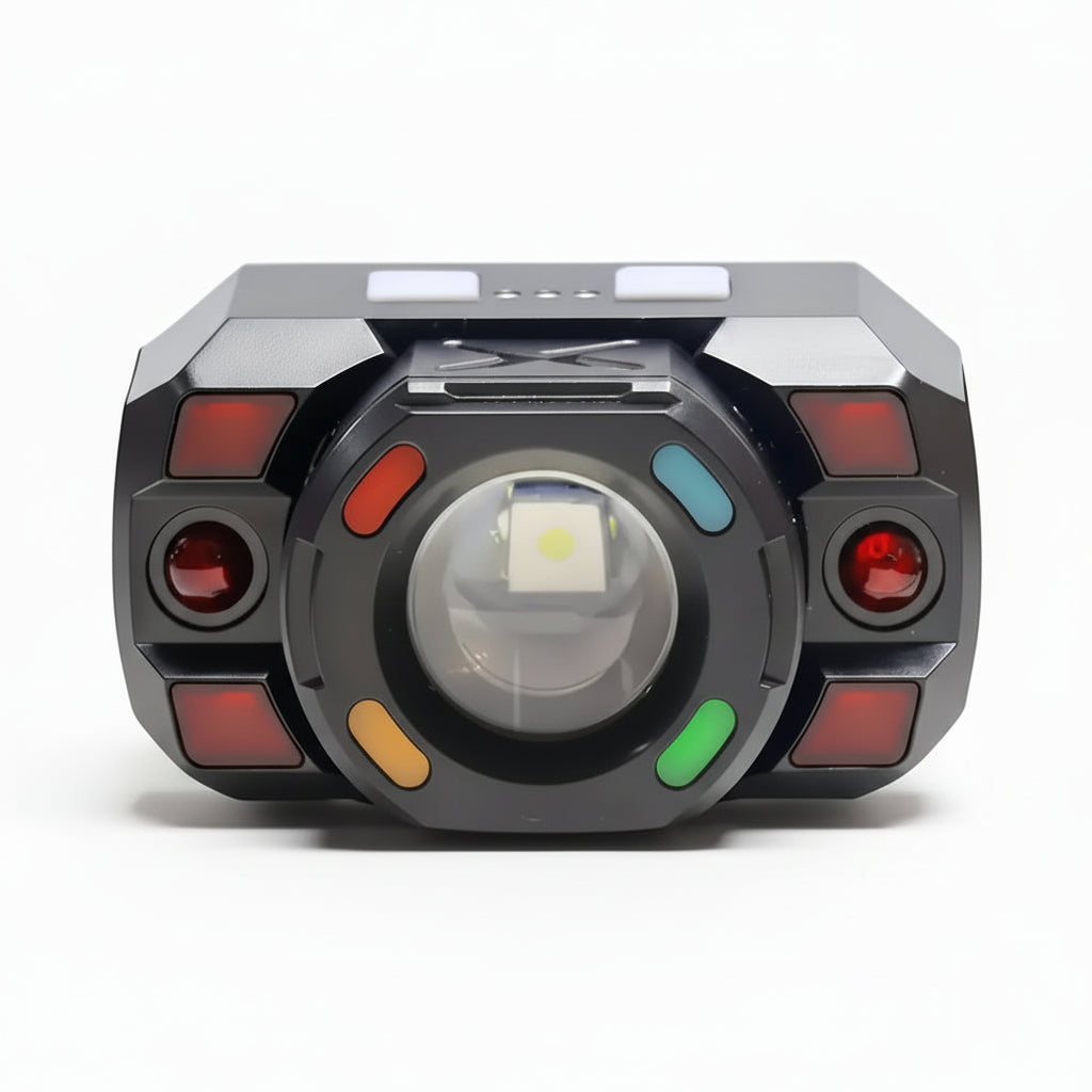 Linterna de Cabeza con Sensor de Movimiento "Sin Contacto" - Lámpara Frontal LED Recargable, Ideal para Mecánicos, Pesca y Construcción - Conecta Chava Shop