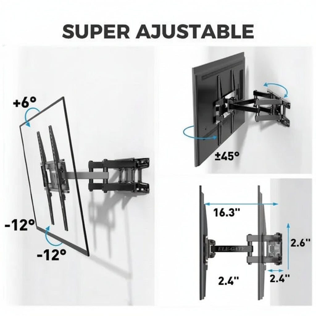 Soporte para TV Desplegable de 23-60 Pulgadas - Rotación de 180° y Carga de 35 kg Pro 2026 - Conecta Chava Shop