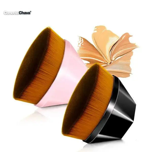 Brocha Profesional para Base Líquida de Cerdas Densas - Pincel de Maquillaje para Acabado Natural y Uniforme Pro 2026 - Conecta Chava Shop