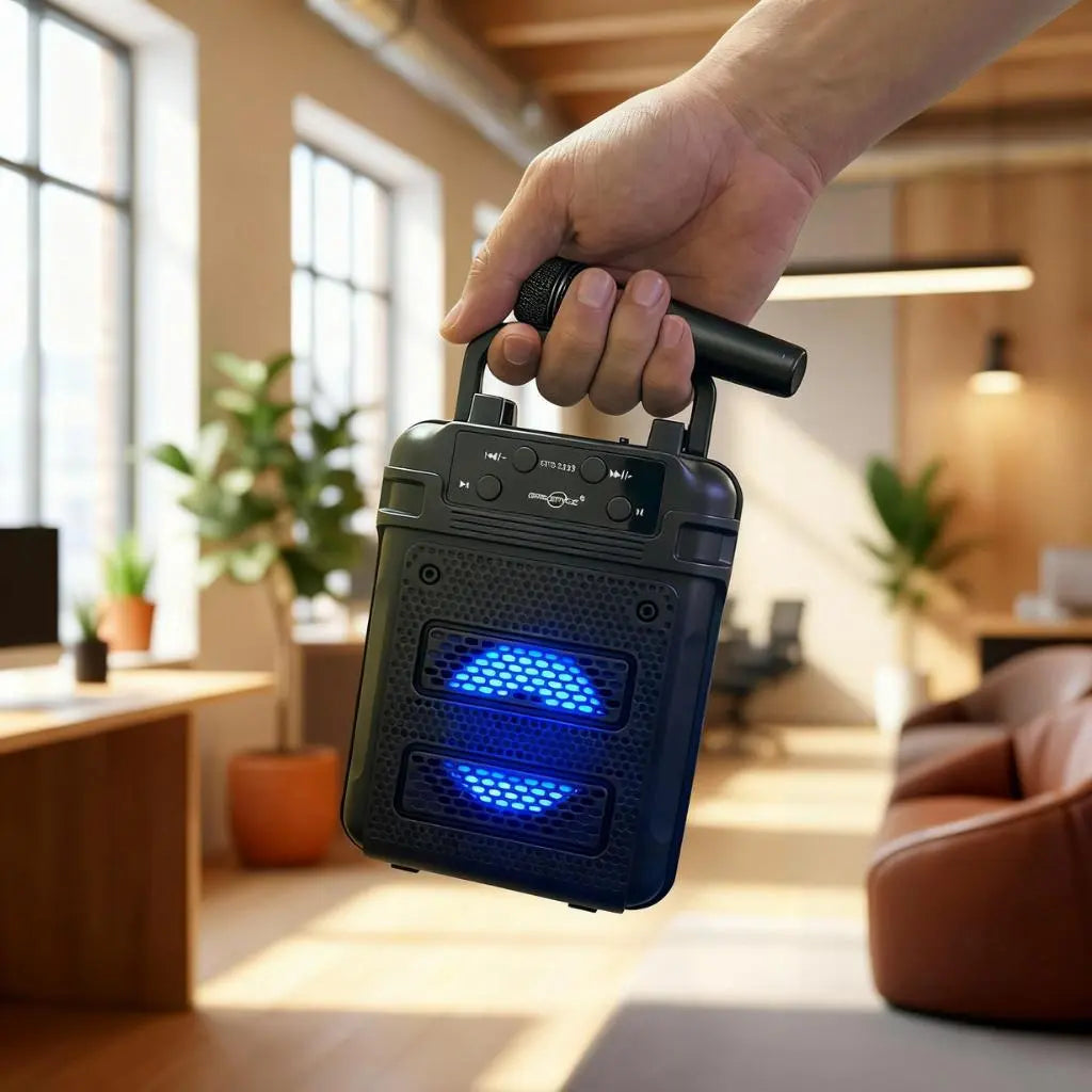 Bocina Portátil GTS-2333 con Micrófono y Luces LED - Sonido 5W y Bluetooth Pro 2026 - Conecta Chava Shop