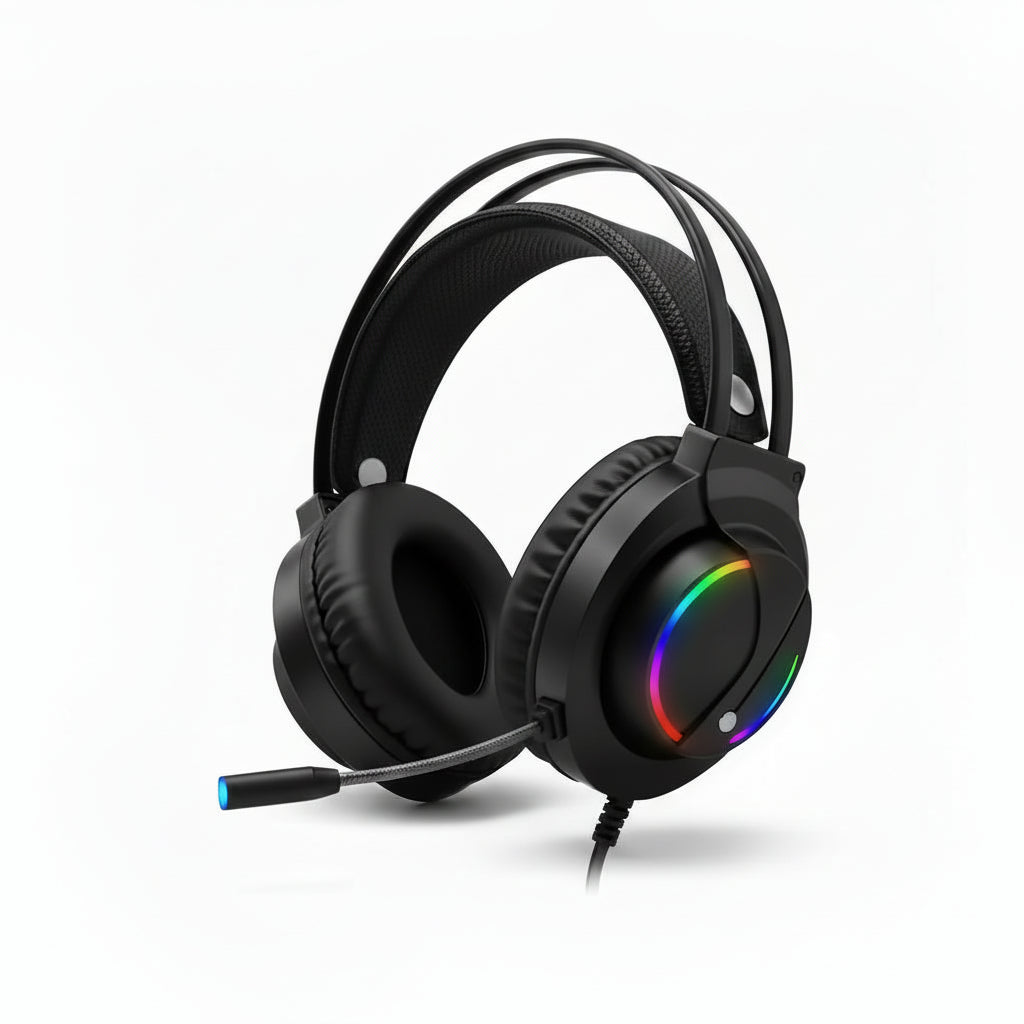 Audífonos Gamer Pro RGB con Sonido Envolvente - Auriculares RGB con Micrófono Retráctil y Diadema Ergonómica Pro 2026 - Conecta Chava Shop