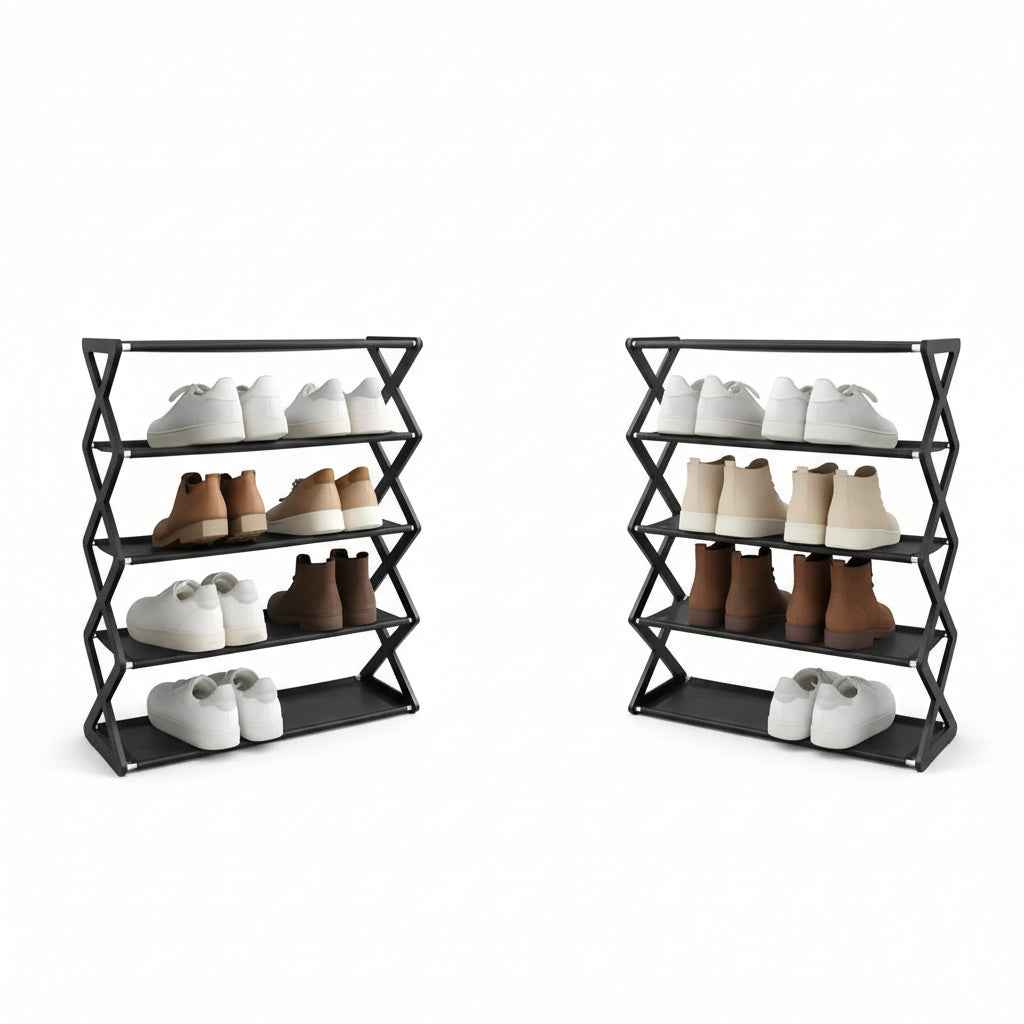 Zapatera Organizador de 4 Niveles para 8 Pares - Estante de Zapatos Ajustable y Ahorrador de Espacio Pro 2026 - Conecta Chava Shop