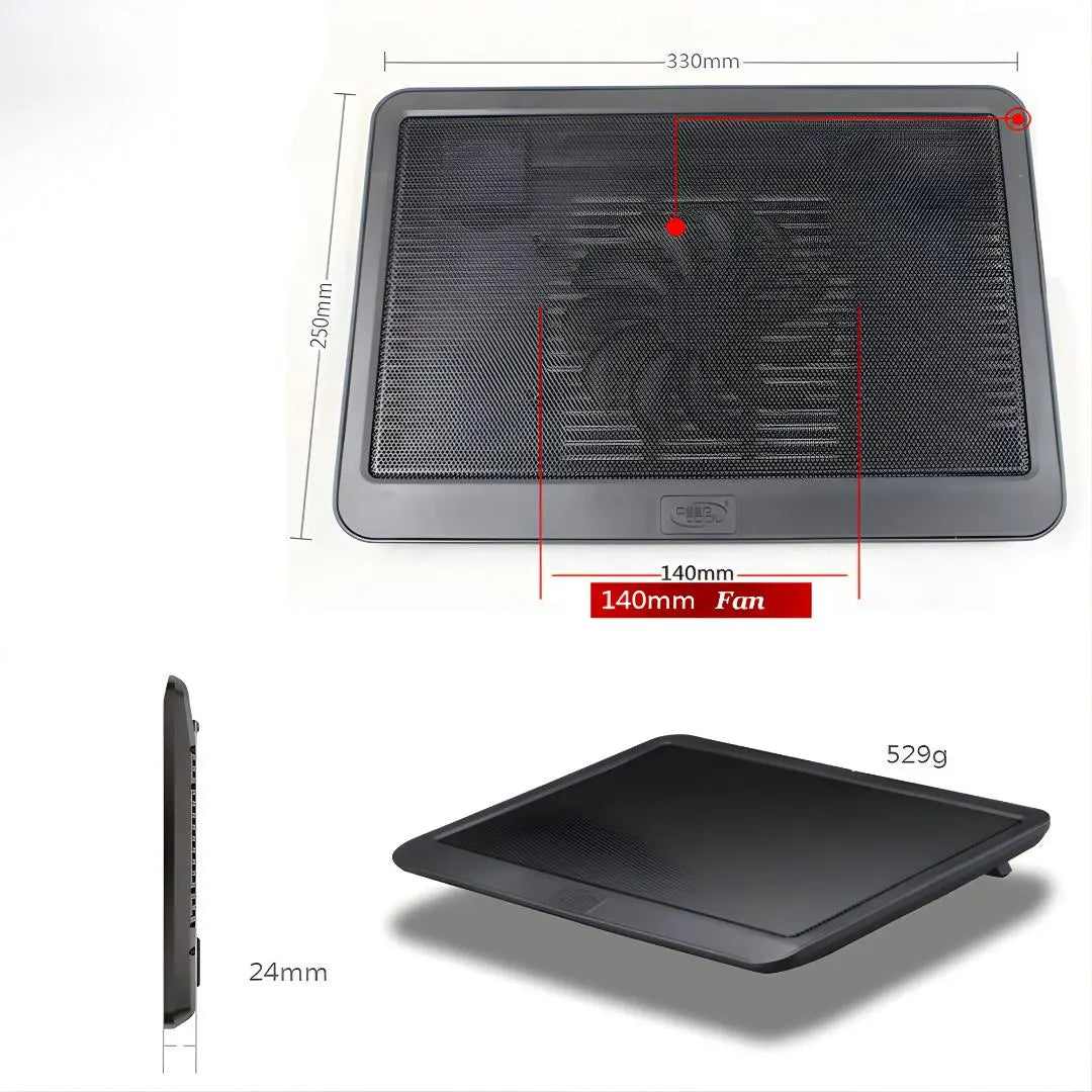 Base Enfriadora para Laptop con Ventilador Silencioso Pro - Soporte de Enfriamiento de Alta Velocidad para Gaming y Trabajo Pesado 2026 - Conecta Chava Shop