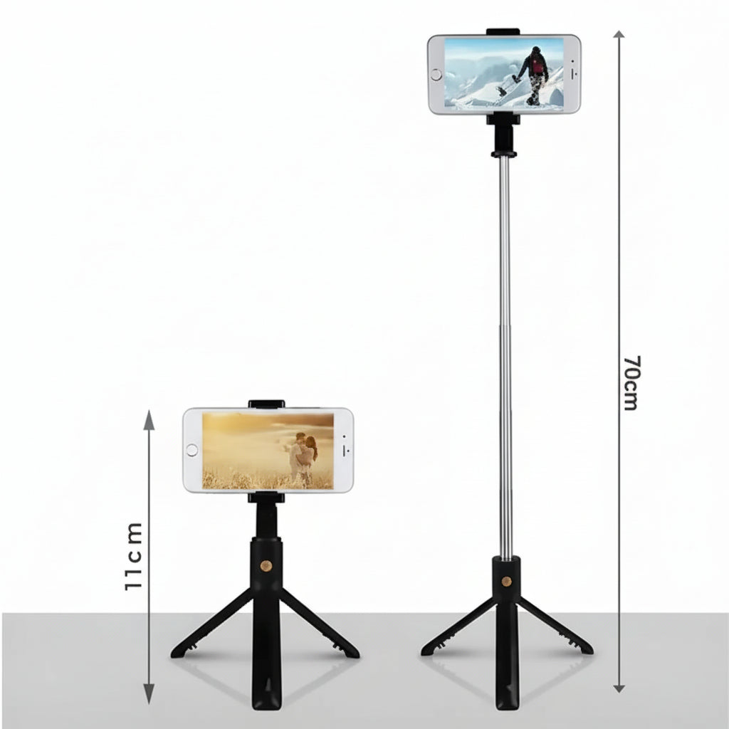 Trípode Selfie Bluetooth con Control Remoto Inalámbrico - Soporte Ajustable de Alta Estabilidad para Celular, Calidad Vlog Pro 2026 - Conecta Chava Shop