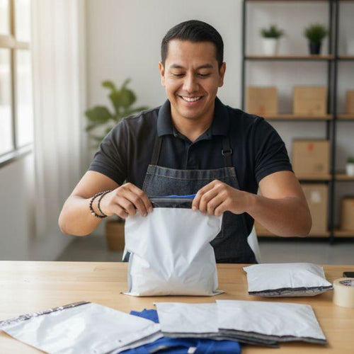 100 Bolsas PolyMailer Para Envíos 25x35 cm de Alta Resistencia - Sobres para Envíos Impermeables con Adhesivo de Seguridad Pro - Conecta Chava Shop
