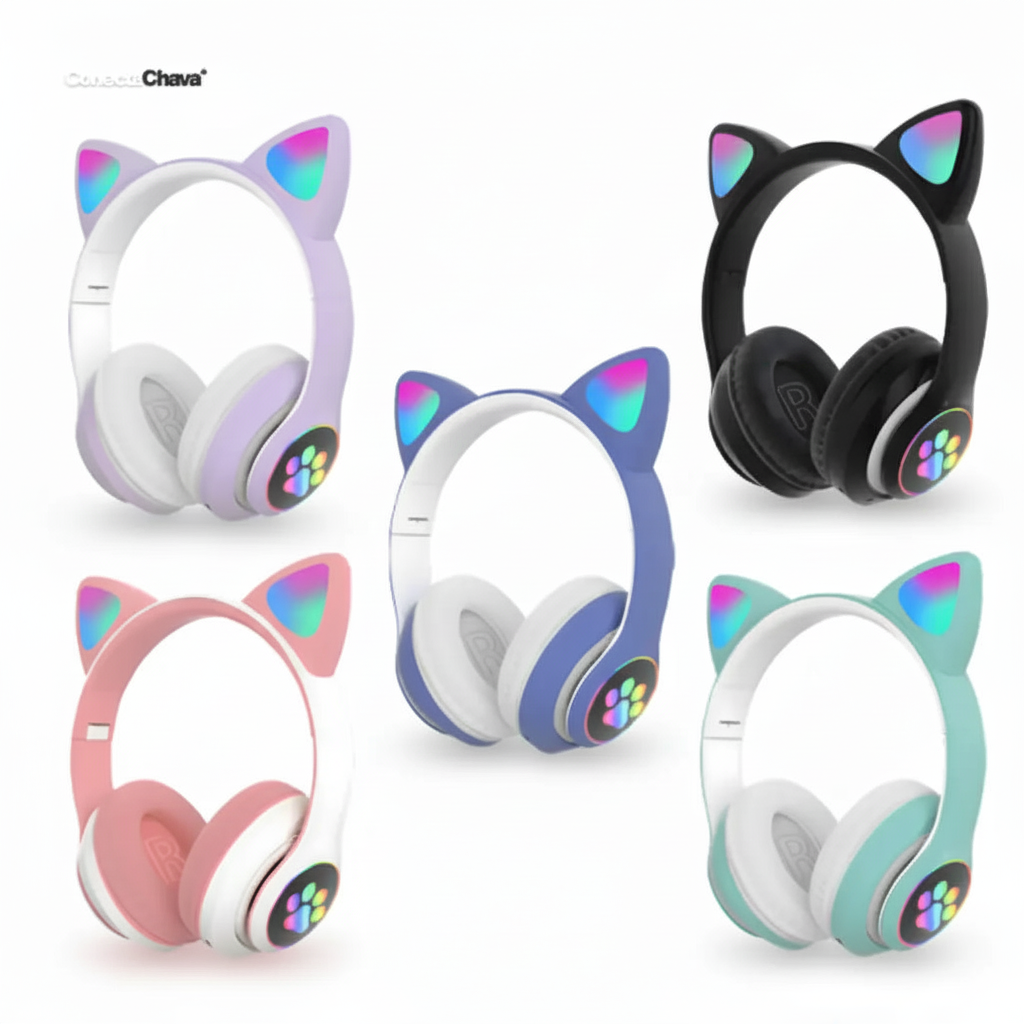 Audífonos Gamer RGB Estilo Gato con Micrófono Pro - Auriculares con Audio Envolvente y Cancelación de Ruido, Calidad 2026 - Conecta Chava Shop