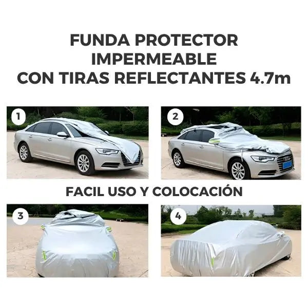 Funda Impermeable para Auto con Protección UV y Ajuste Seguro - Cubierta Multicapa Pro 2026 - Conecta Chava Shop