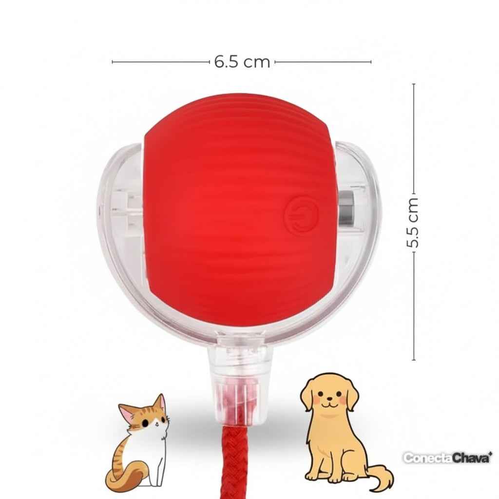 Pelota Interactiva para Mascotas Automática y Recargable USB - Juguete Inteligente con Movimiento Aleatorio y Luces LED Pro 2026 - Conecta Chava Shop