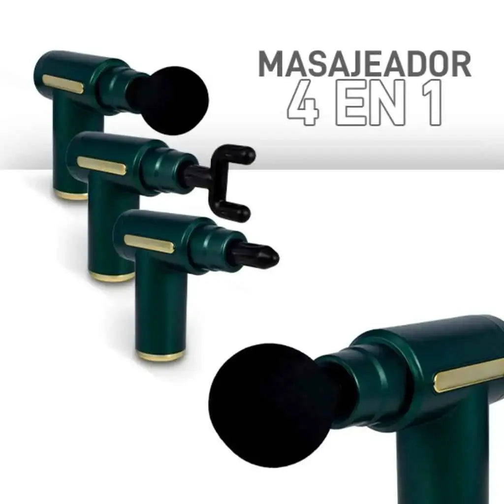 Pistola Masajeadora Deportiva Recargable con 6 Niveles de Intensidad - Masajeador Muscular Pro 2026 - Conecta Chava Shop