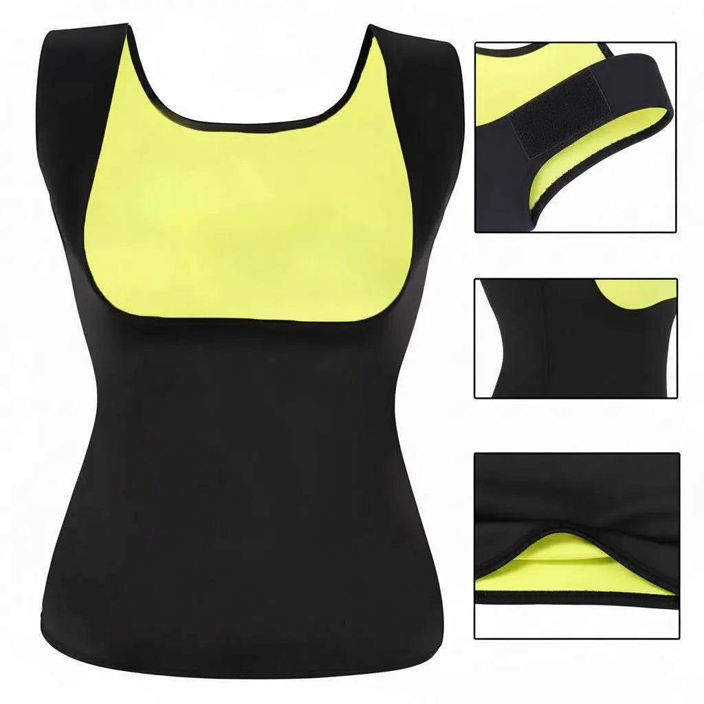 Chaleco Deportivo de Neopreno con Efecto Térmico - Faja de Entrenamiento Ajustable, Soporte de Compresión Pro para Gimnasio - Conecta Chava Shop