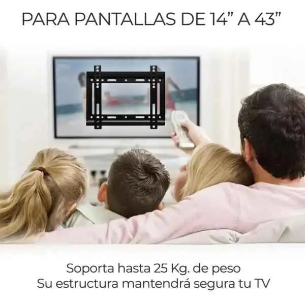 Soporte de TV Ultra Delgado de 14" a 42" Pulgadas - Montaje de Pared Perfil Bajo e Invisible para Smart TV Pro 2026 - Conecta Chava Shop