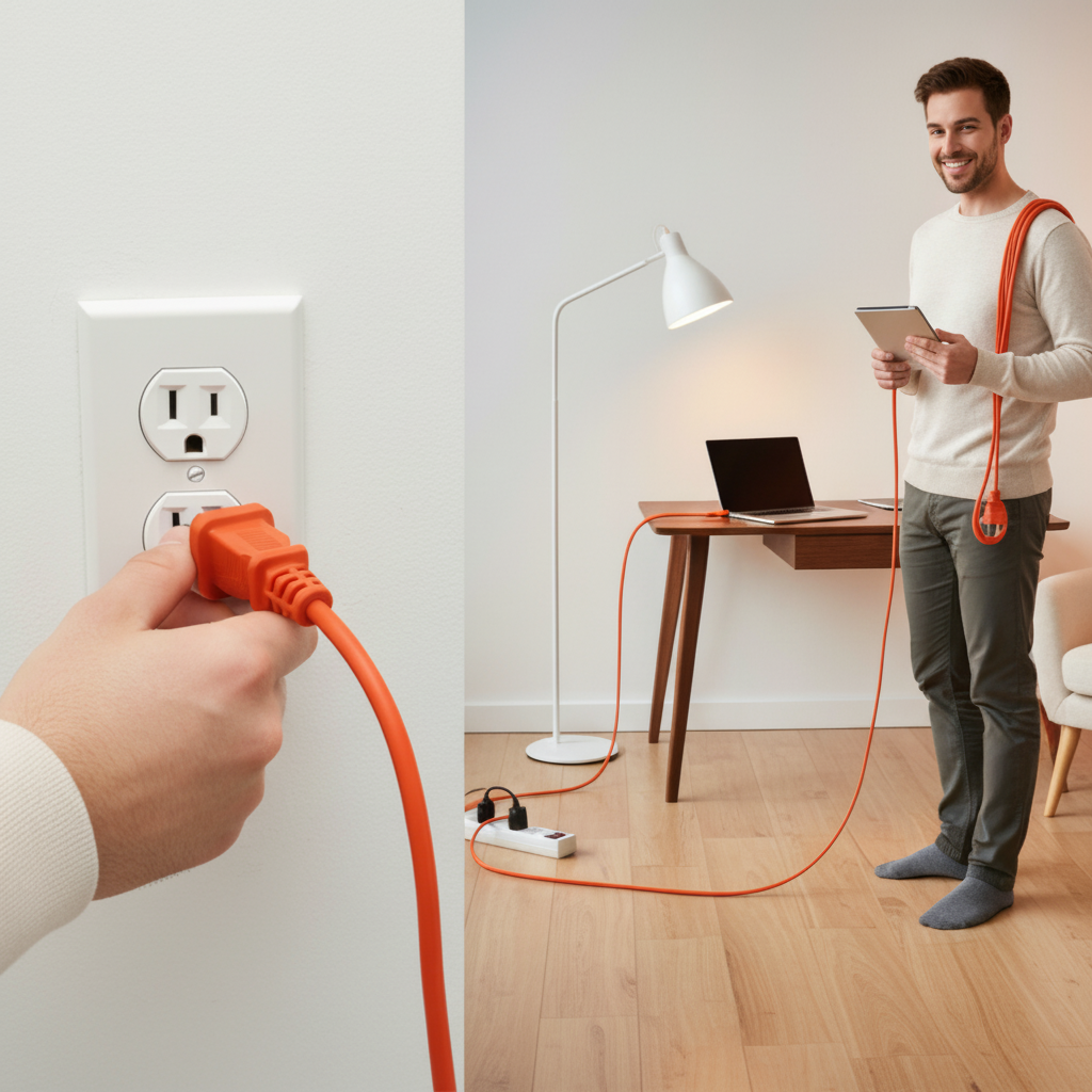 Extensión Eléctrica de 3 Metros para Uso Interior - Cable de Alimentación Reforzado para Smart TV y Home Office Pro 2026 - Conecta Chava Shop
