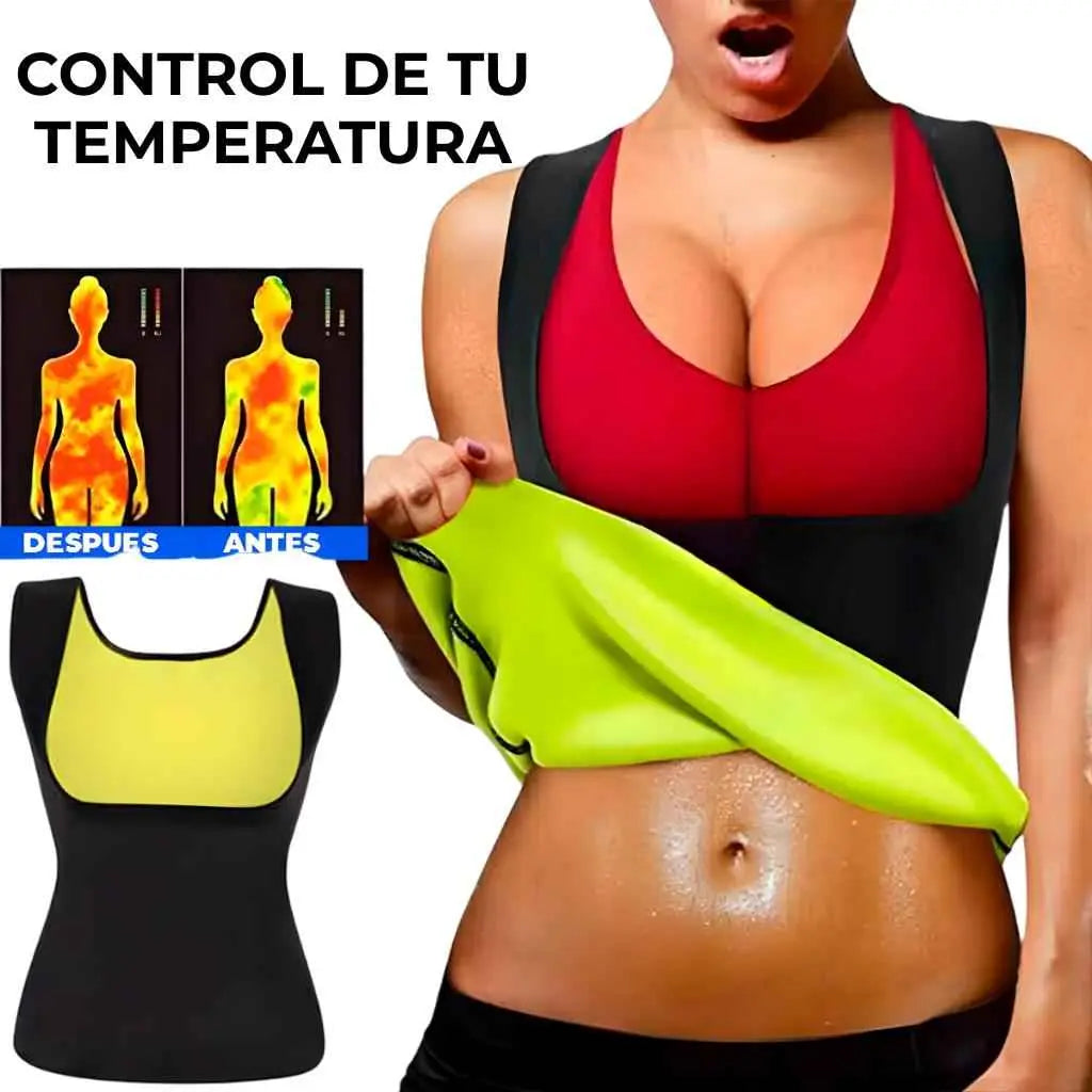 Chaleco Deportivo de Neopreno con Efecto Térmico - Faja de Entrenamiento Ajustable, Soporte de Compresión Pro para Gimnasio - Conecta Chava Shop