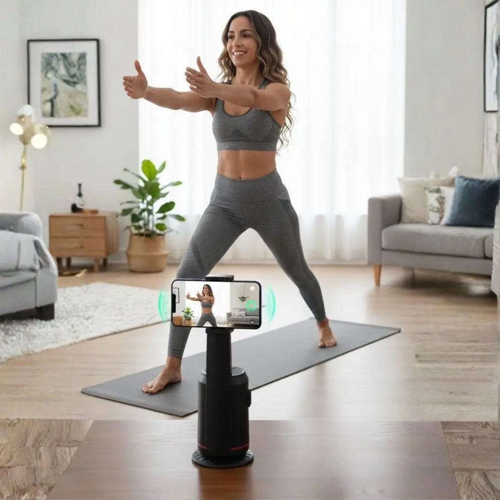 Soporte para Celular con Seguimiento Facial AI - Estabilizador de 360° y Control Remoto Pro 2026 - Conecta Chava Shop