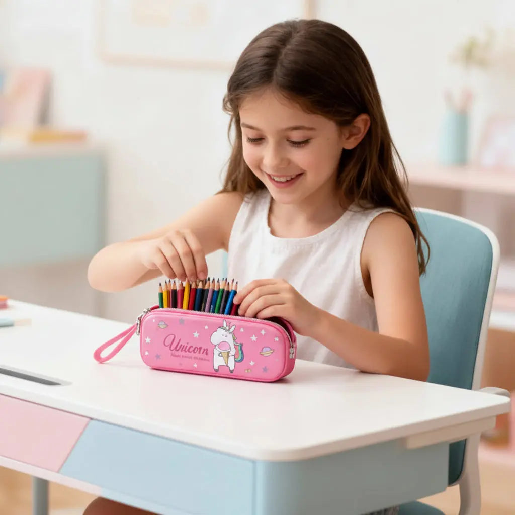 Estuche Escolar Unicornio 3D de Gran Capacidad - Organizador de Papelería Resistente y Multicompartimento Pro 2026 - Conecta Chava Shop