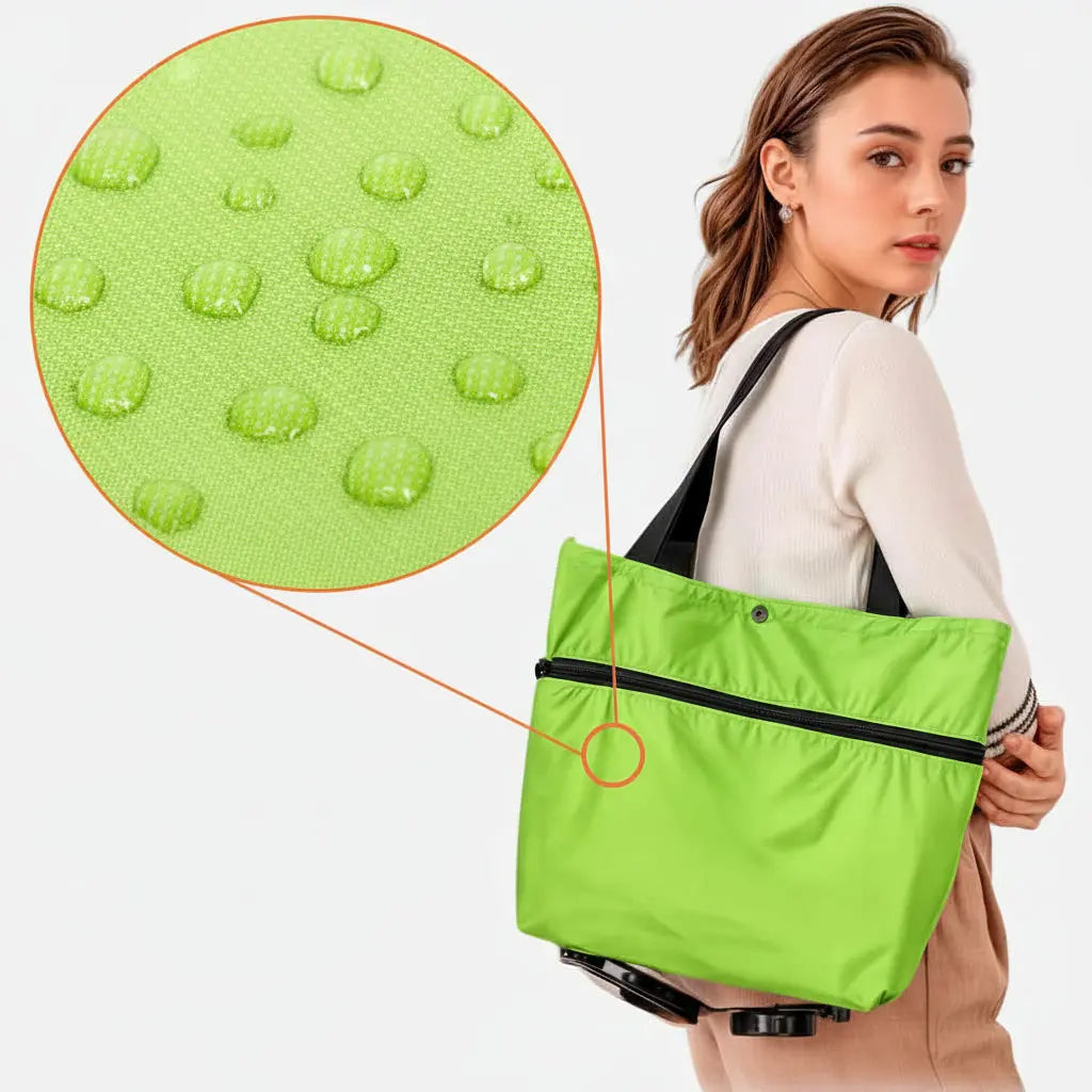 Bolsa de Compras Plegable con Ruedas Reforzadas - Carrito de Mandado Portátil de Gran Capacidad y Tela Impermeable Pro 2026 - Conecta Chava Shop
