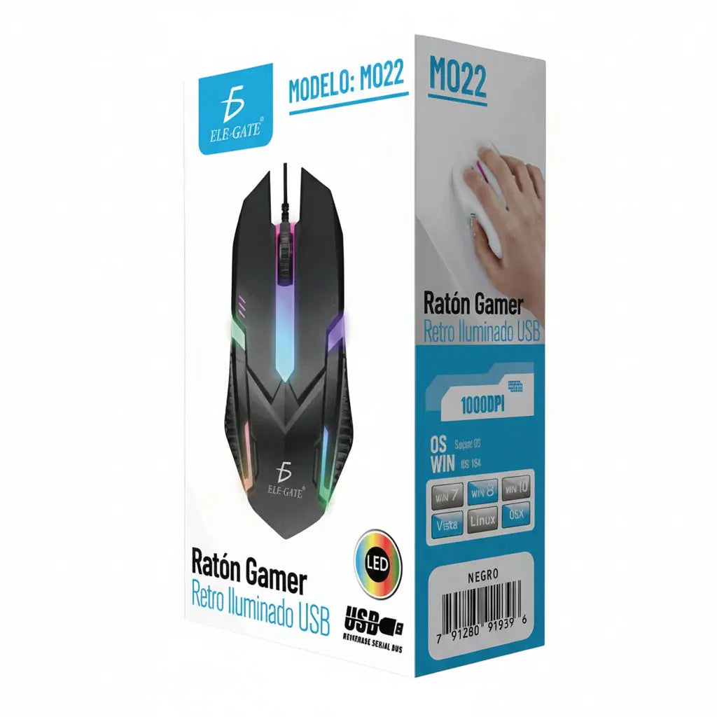 Mouse Gaming RGB de Alta Precisión con Sensor Óptico - Ratón para Juegos USB Plug and Play con Iluminación LED Dinámica, Calidad Pro 2026 - Conecta Chava Shop