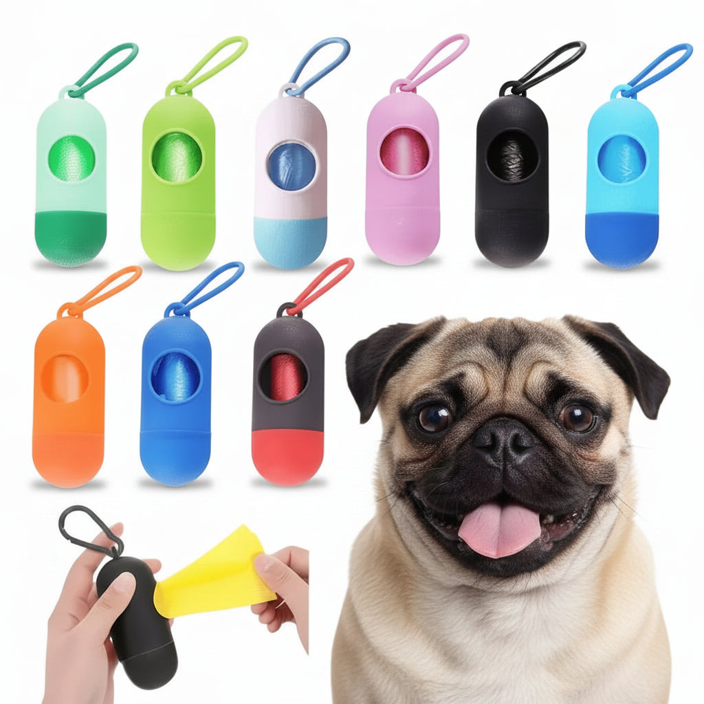 Dispensador de Bolsas para Mascotas con Clip y Diseño de Hueso - Porta Bolsas Ligero y Eco-Consciente Pro 2026 - Conecta Chava Shop