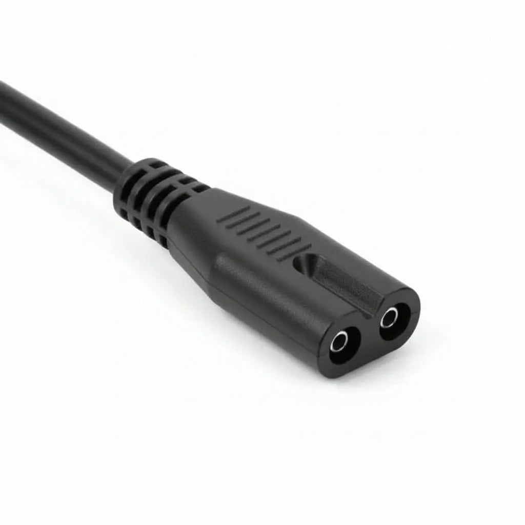 Cable de Alimentación tipo IEC C7 - Pack de 2 Cables de 1.5 Metros, Compatible con Smart TV, Consolas, Impresoras y Audio - Conecta Chava Shop