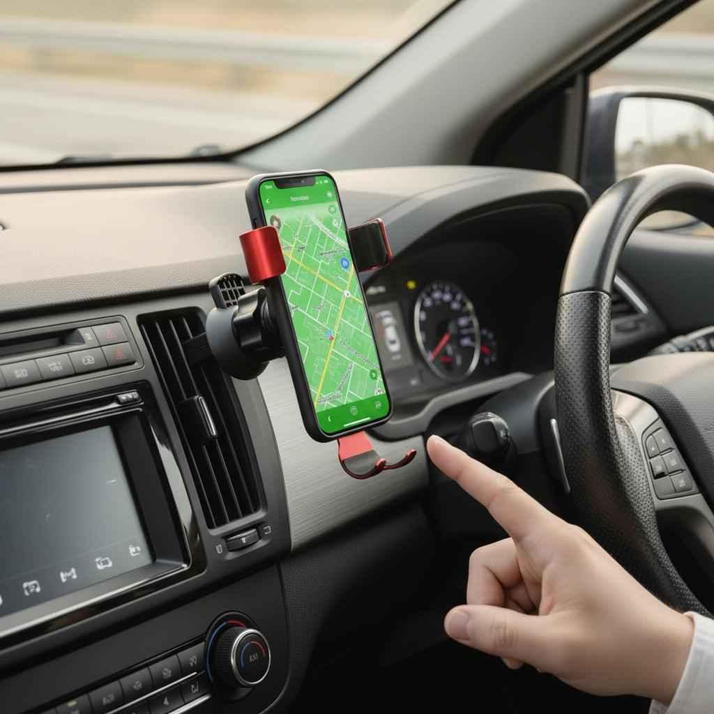 Soporte de Celular para Auto con Fijación a la Rejilla - Sujeción de Seguridad Compacta en Material ABS con Ajuste Universal Pro 2026 - Conecta Chava Shop