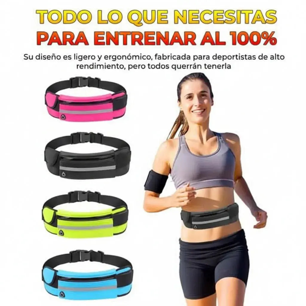 Cangurera Deportiva Impermeable para Running y Gym - Cinturón de Correr Ligero con Ajuste Antirrebote, Calidad Pro 2026 - Conecta Chava Shop
