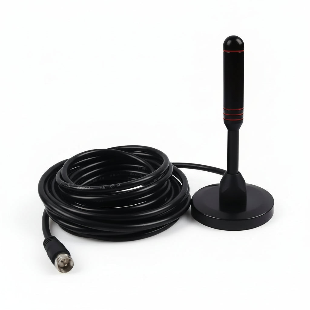 Antena TV Digital HD Potente VHF-UHF - Base Magnética Reforzada y Cable de Alta Ganancia Pro 2026 - Conecta Chava Shop