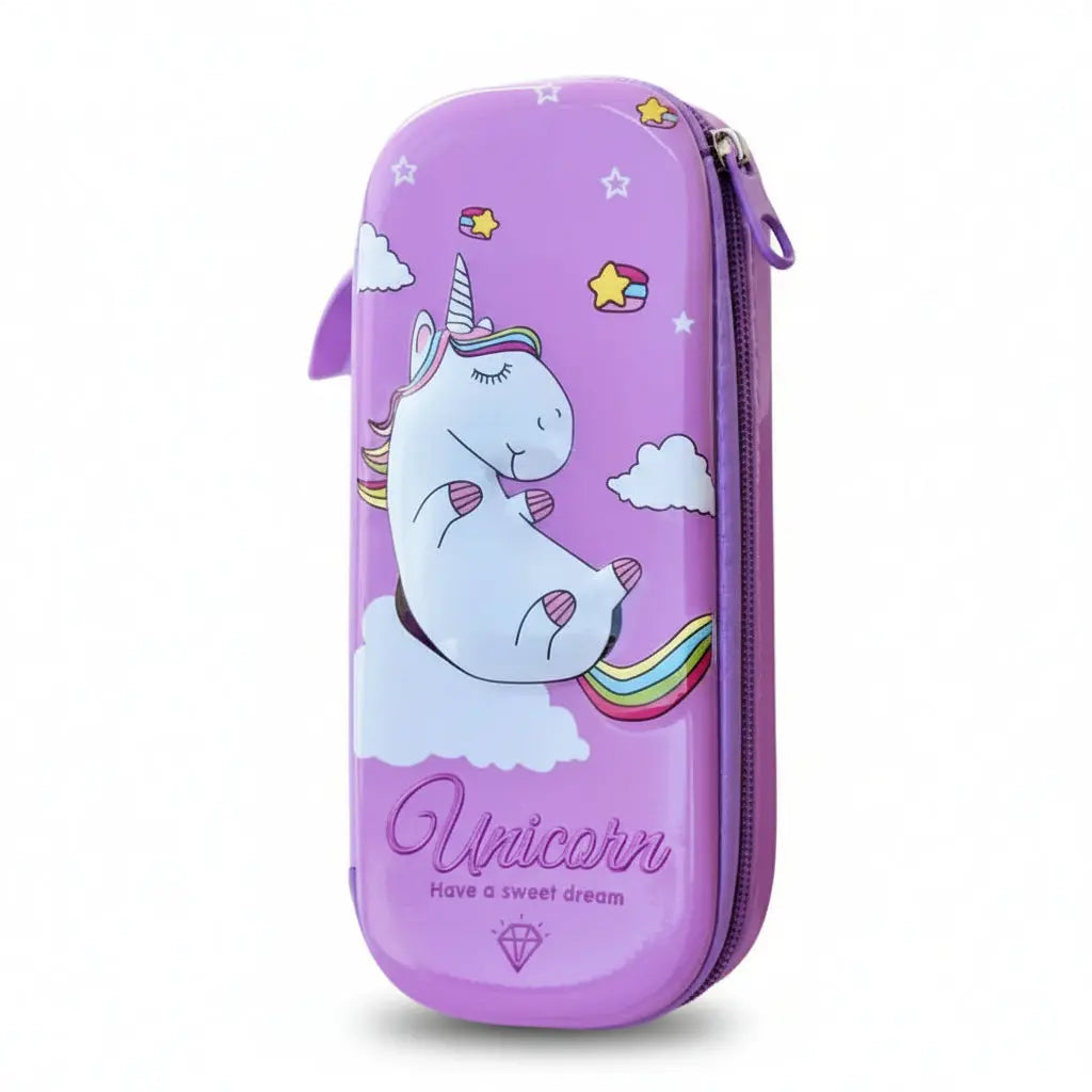 Estuche Escolar Unicornio 3D de Gran Capacidad - Organizador de Papelería Resistente y Multicompartimento Pro 2026 - Conecta Chava Shop