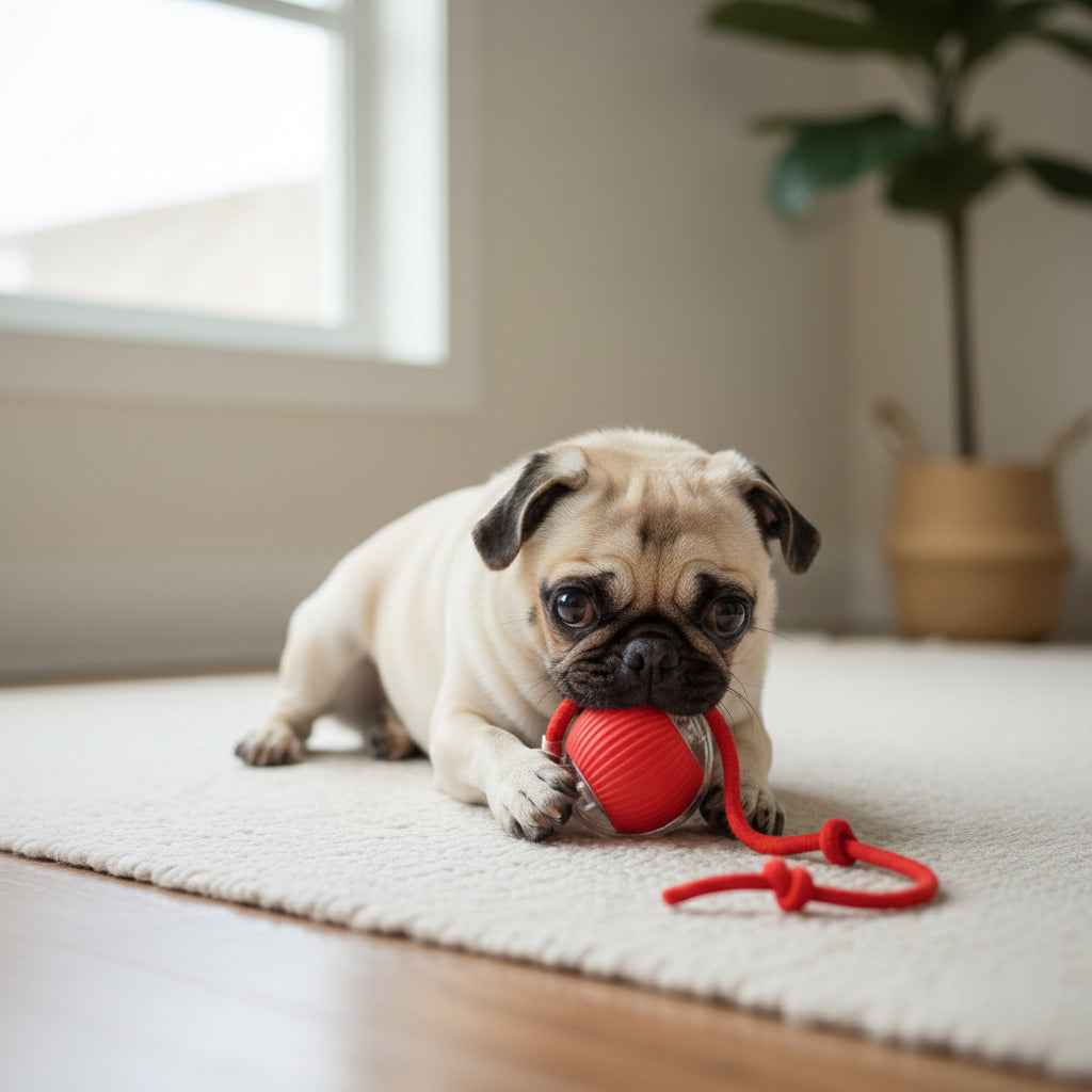 Pelota Interactiva para Mascotas Automática y Recargable USB - Juguete Inteligente con Movimiento Aleatorio y Luces LED Pro 2026 - Conecta Chava Shop