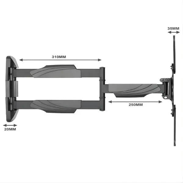 Soporte de TV con Movimiento Completo para 27 a 60 Pulgadas - Brazo Articulado Giratorio y Extensible Pro 2026 - Conecta Chava Shop