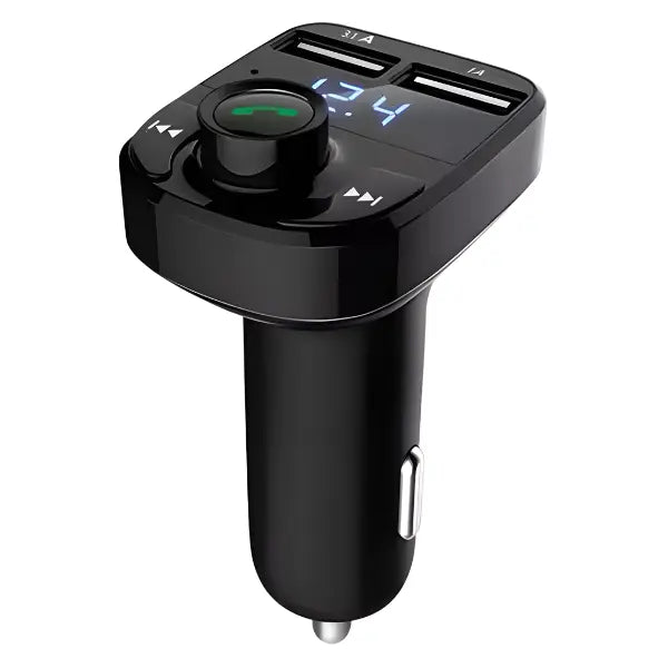 Transmisor FM Bluetooth FX8 de Alta Fidelidad - Reproductor MP3 para Auto con Doble USB y Micro SD, Conexión Estable Pro - Conecta Chava Shop