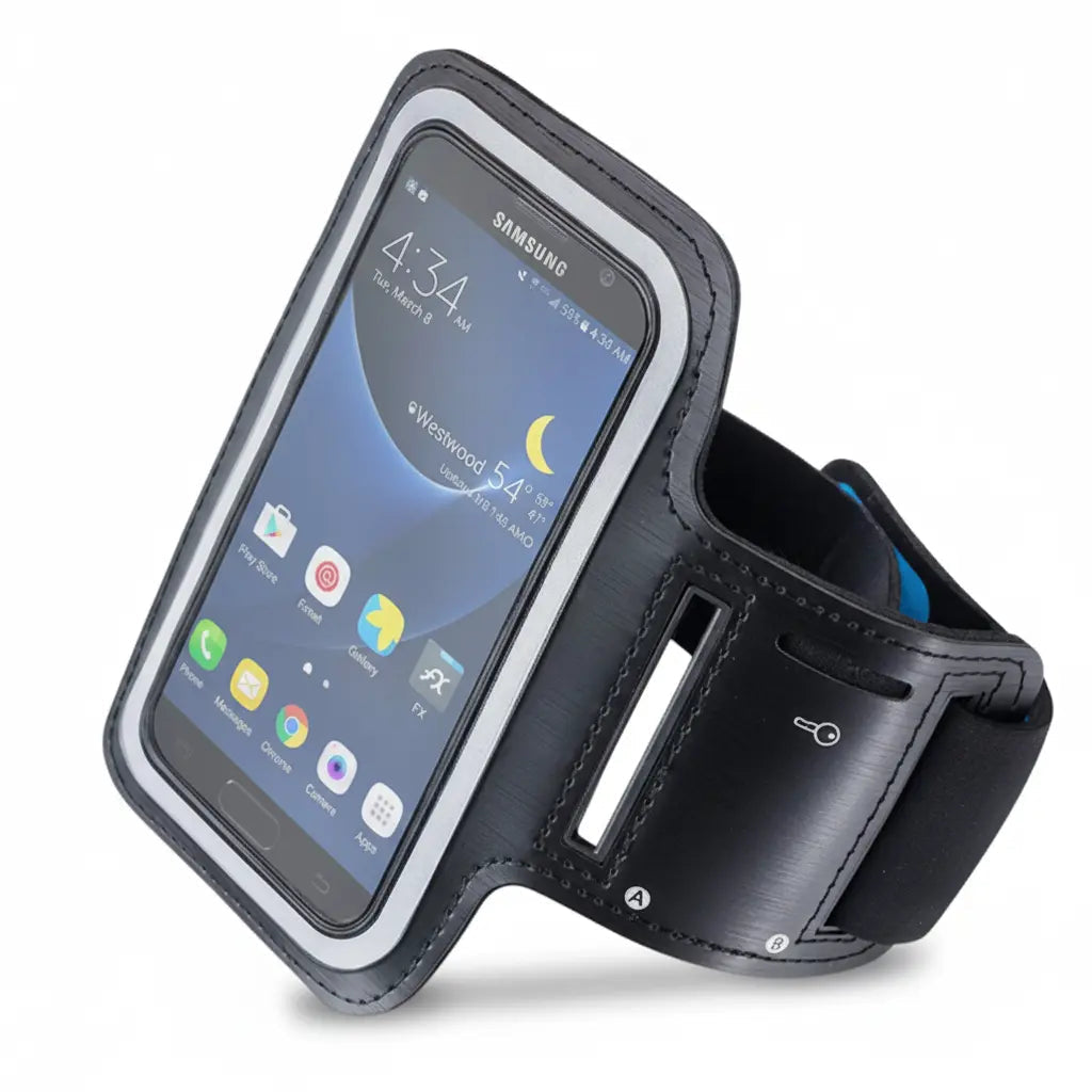 Funda Deportiva para Celular con Línea Reflectante - Brazalete Ajustable Impermeable para Correr y Gym Pro 2026 - Conecta Chava Shop