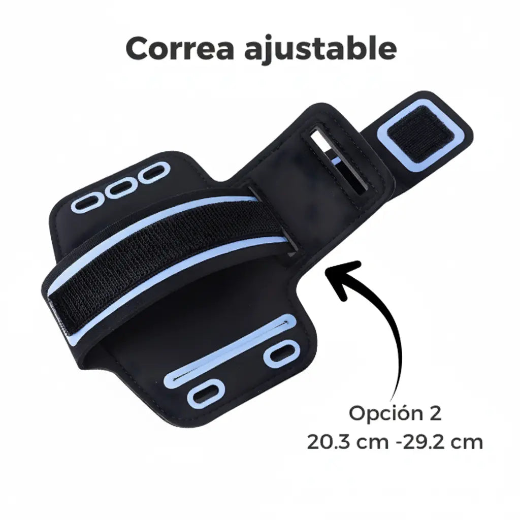 Funda Deportiva para Celular con Línea Reflectante - Brazalete Ajustable Impermeable para Correr y Gym Pro 2026 - Conecta Chava Shop