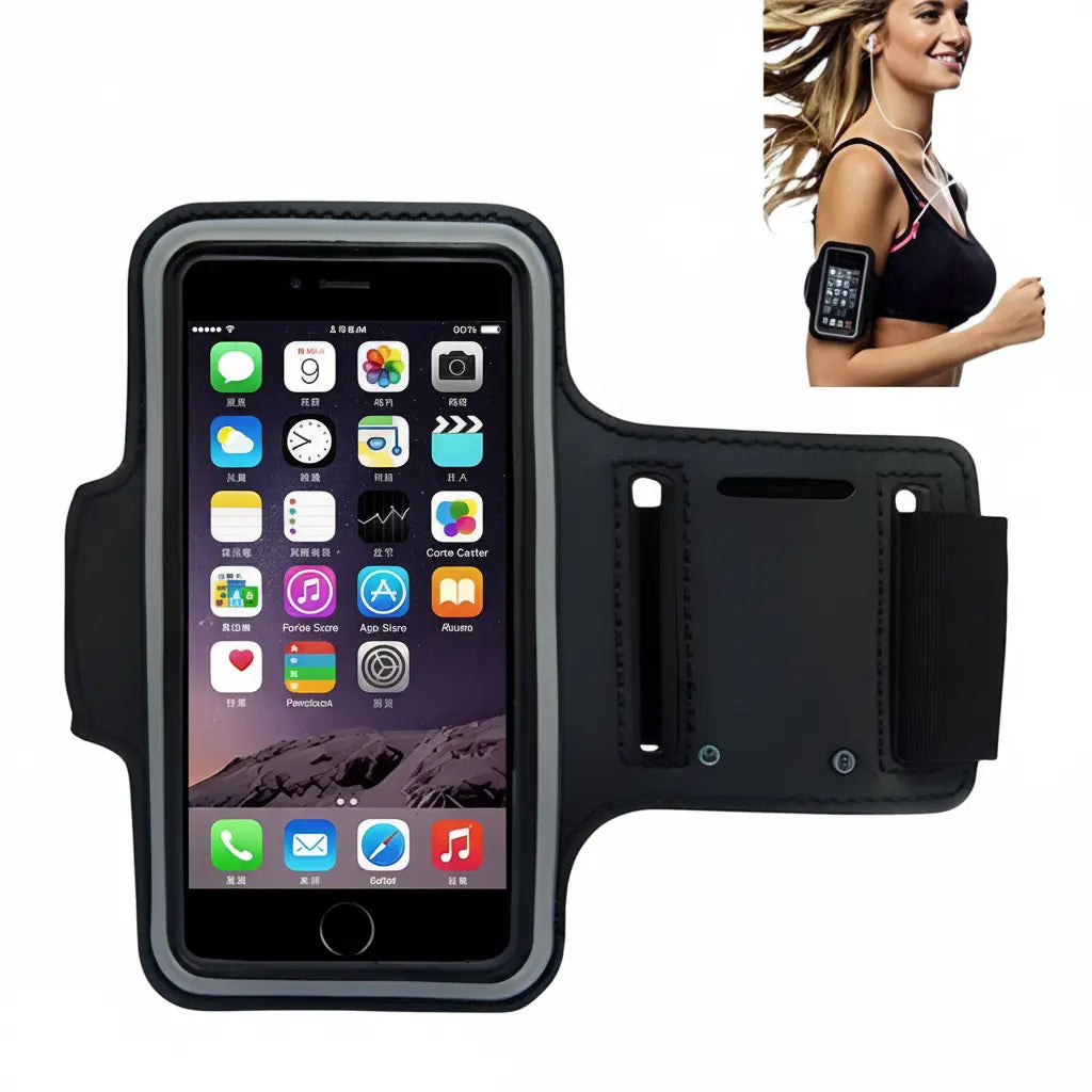 Funda Deportiva para Celular con Línea Reflectante - Brazalete Ajustable Impermeable para Correr y Gym Pro 2026 - Conecta Chava Shop
