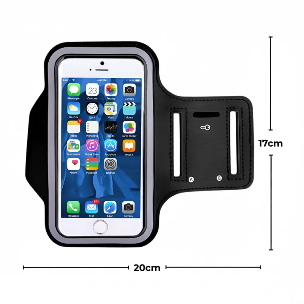 Funda Deportiva para Celular con Línea Reflectante - Brazalete Ajustable Impermeable para Correr y Gym Pro 2026 - Conecta Chava Shop