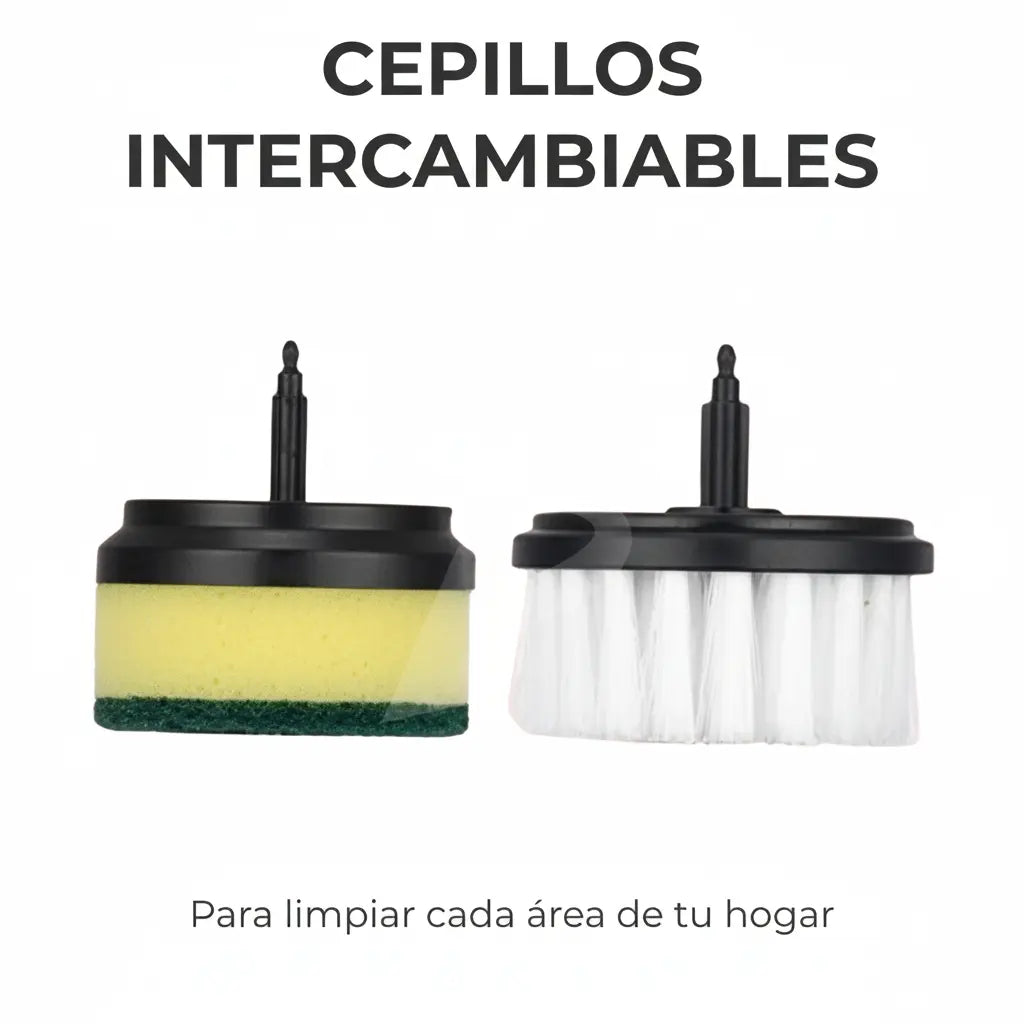 Cepillo de Limpieza Eléctrico Inalámbrico 5 en 1 - Lavador Recargable para Cocina y Baño con 5 Cabezales Intercambiables Pro 2026 - Conecta Chava Shop