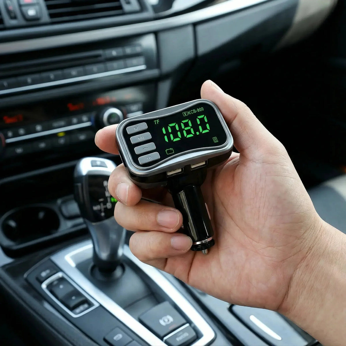 Transmisor Bluetooth FM con Pantalla Gigante Digital - Reproductor MP3 para Auto, Manos Libres y Doble Carga USB, Calidad Pro 2026 - Conecta Chava Shop