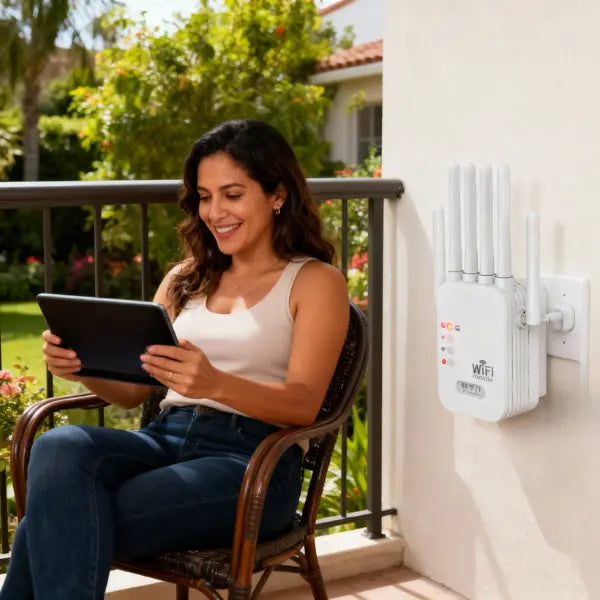 Repetidor WiFi Doble Banda 1200 Mbps de Largo Alcance - Amplificador de Señal 5G/2.4G para Casas Grandes Pro 2026 - Conecta Chava Shop