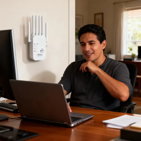 Repetidor WiFi Doble Banda 1200 Mbps de Largo Alcance - Amplificador de Señal 5G/2.4G para Casas Grandes Pro 2026 - Conecta Chava Shop