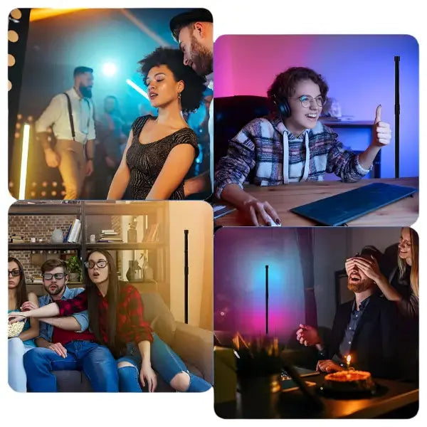 Lámpara de Esquina RGB Gamer de 156 cm - Iluminación Ambiental de Pared con Control de Brillo Pro 2026 - Conecta Chava Shop